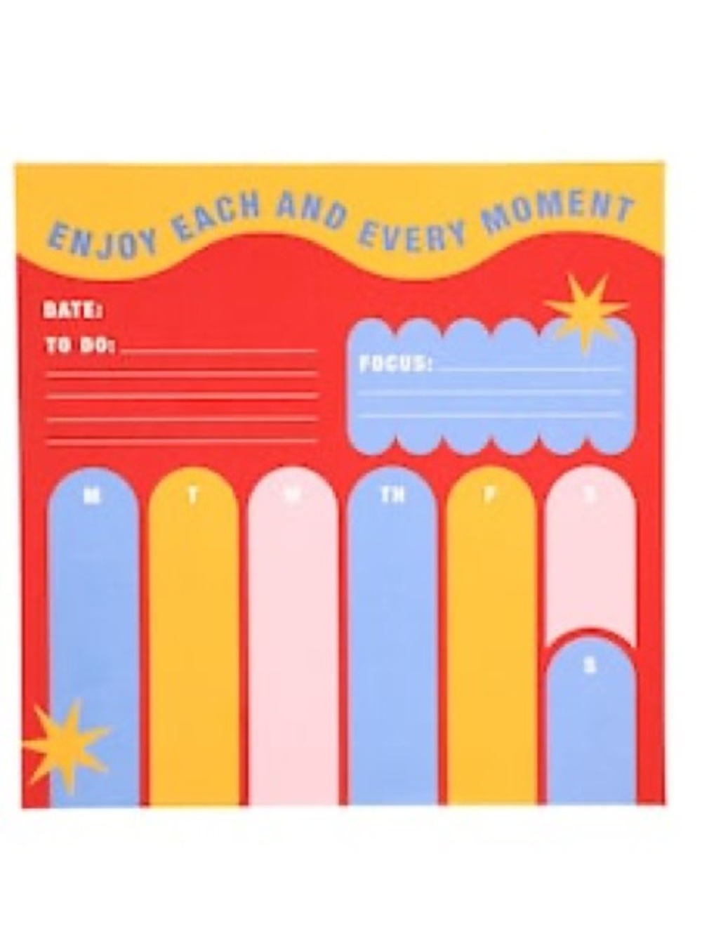 Jot “Enjoy Each And Every Moment” Bloc Desk 60 Sheet Notepad NWT